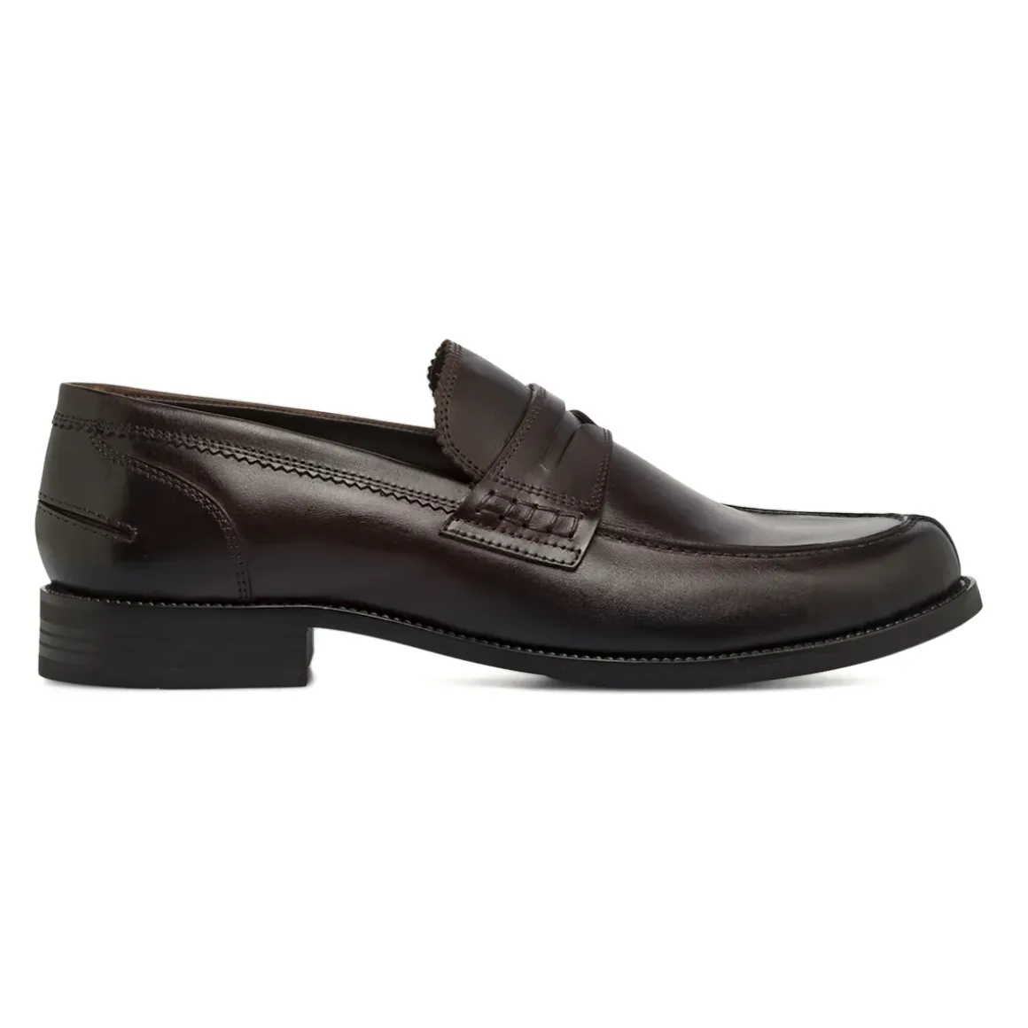 Mocassini Penny Loafer in pelle da uomo marroni La Cuoieria