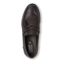 Mocassini Penny Loafer in pelle da uomo marroni La Cuoieria