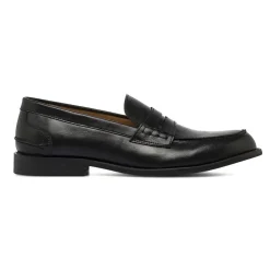 Mocassini Penny Loafer neri da Uomo Riflessi Urbani