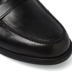 Mocassini Penny Loafer neri da Uomo Riflessi Urbani