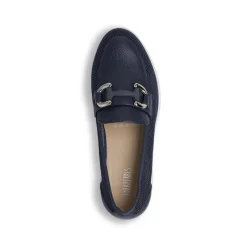 Mocassini platform blu da Donna con morsetto argentato Lora Ferres
