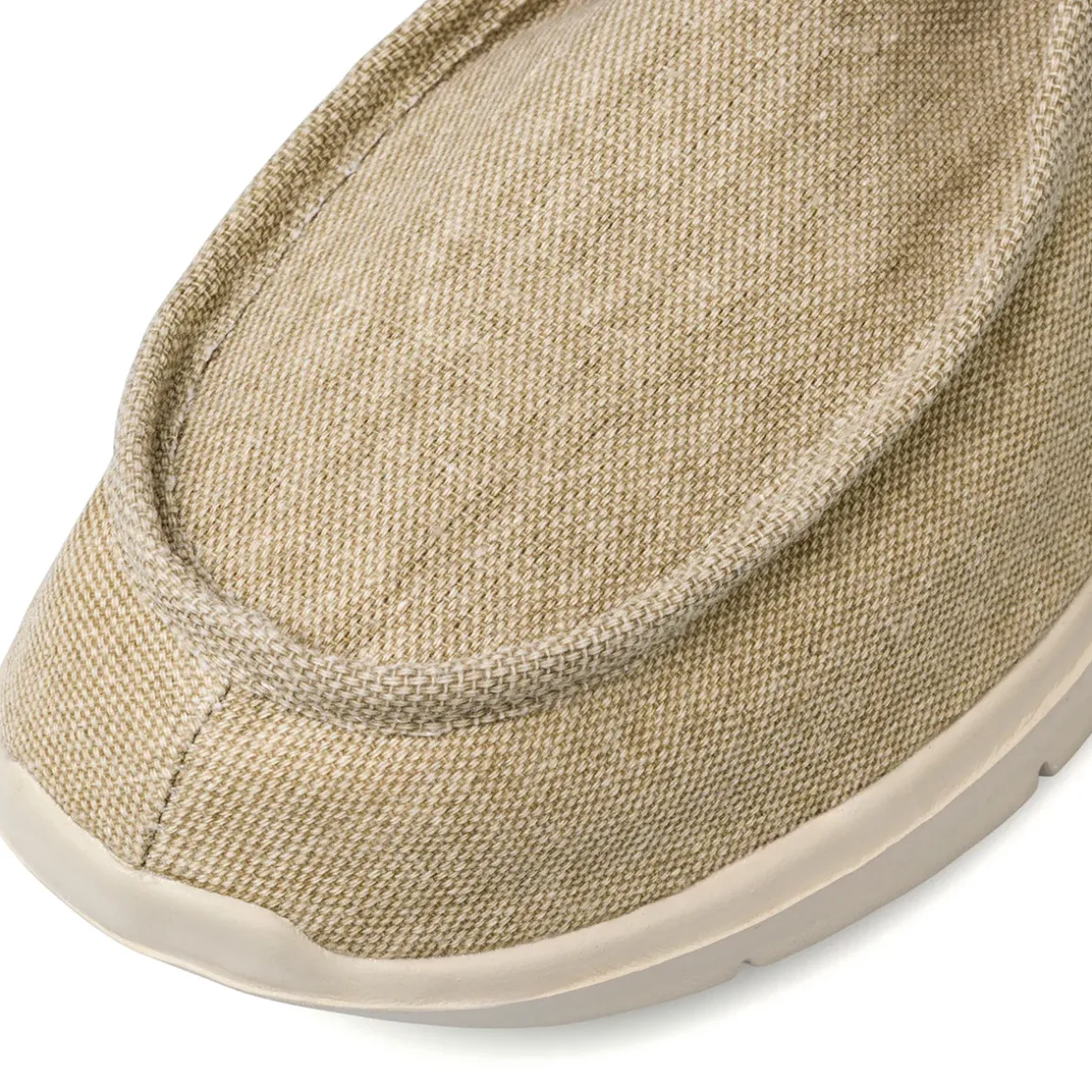 Mocassini Slip-on beige in tessuto da Uomo Jog