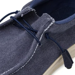 Mocassini Slip-on Blu navy in tessuto effetto Jeans da Uomo Jog