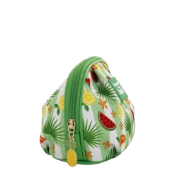 Necessaire da viaggio verde con stampa tropicale Camomilla Milano
