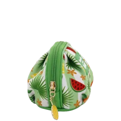 Necessaire verde con stampa tropicale e charm ananas Camomilla Milano