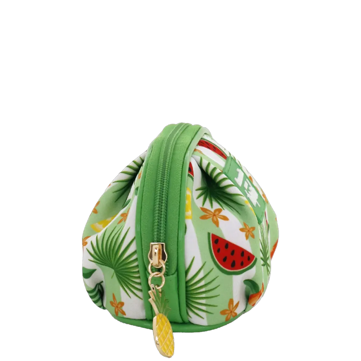 Necessaire verde con stampa tropicale e charm ananas Camomilla Milano