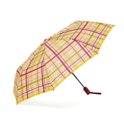 Ombrello automatico beige a quadri Unisex Coriex Smart