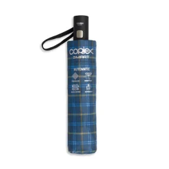 Ombrello automatico blu a quadri Unisex Coriex Smart