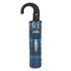 Ombrello automatico blu a quadri Unisex Coriex Active