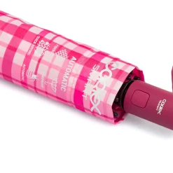 Ombrello automatico Unisex rosa a quadri Coriex Smart