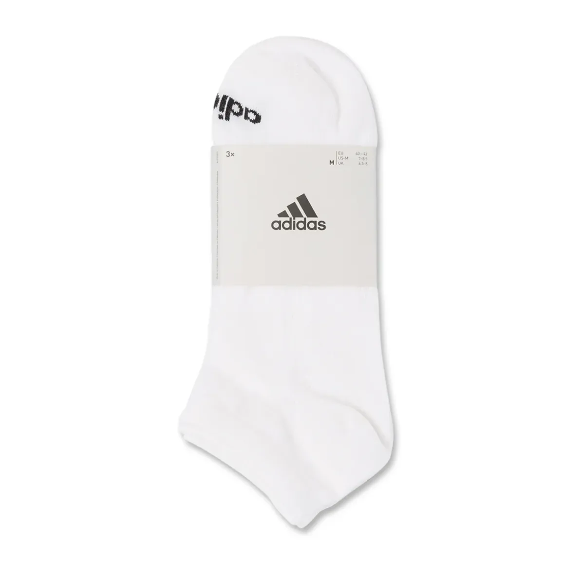 Pacco da 3 calzini bianchi da uomo adidas Thin Linear-Cut