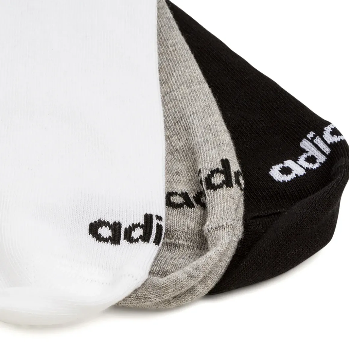 Pacco da 3 calzini bianchi, neri e grigi adidas