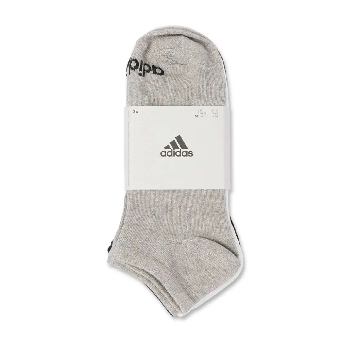 Pacco da 3 calzini bianchi, neri e grigi adidas