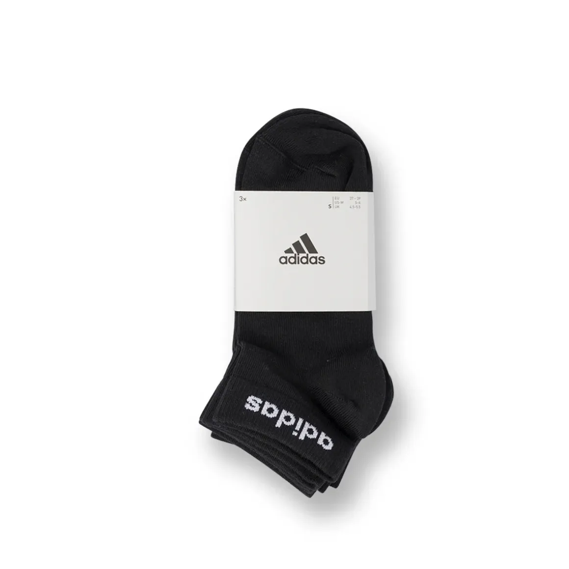 Pacco da 3 calzini neri adidas Thin Linear-Cut