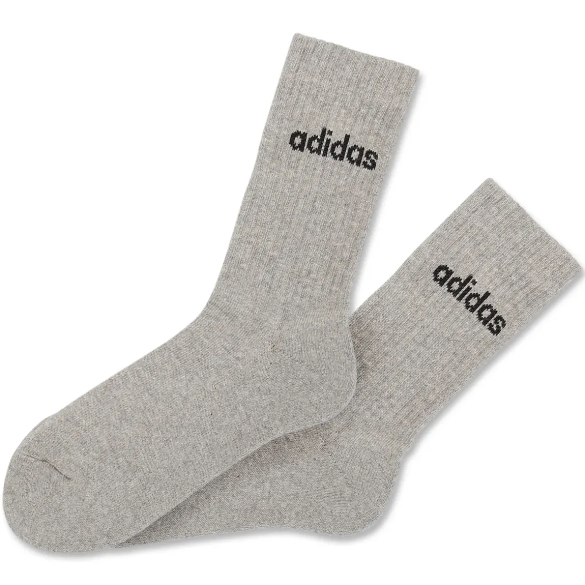 Pacco da 3 calzini neri, bianchi e grigi adidas Thin Linear-Cut