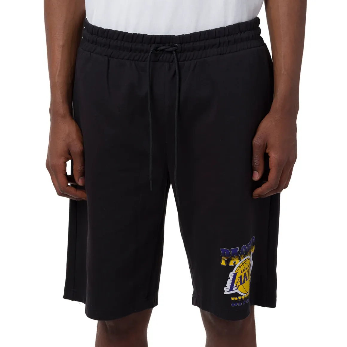 Pantaloncini corti Sportivi da Uomo neri con stampa LA Lakers NBA