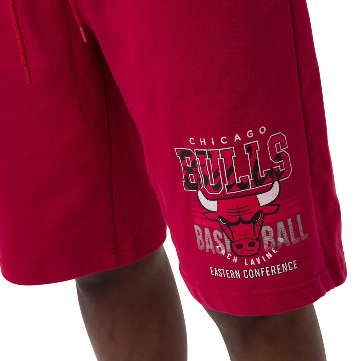 Pantaloncini corti Sportivi da Uomo rossi con stampa Chicago Bulls e Zach Lavine NBA