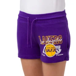 Pantaloncini corti sportivi da Donna viola con logo e stampa LA Lakers NBA