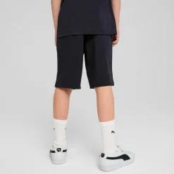 Pantaloncini da bambino e ragazzo neri con vita elasticizzata Puma
