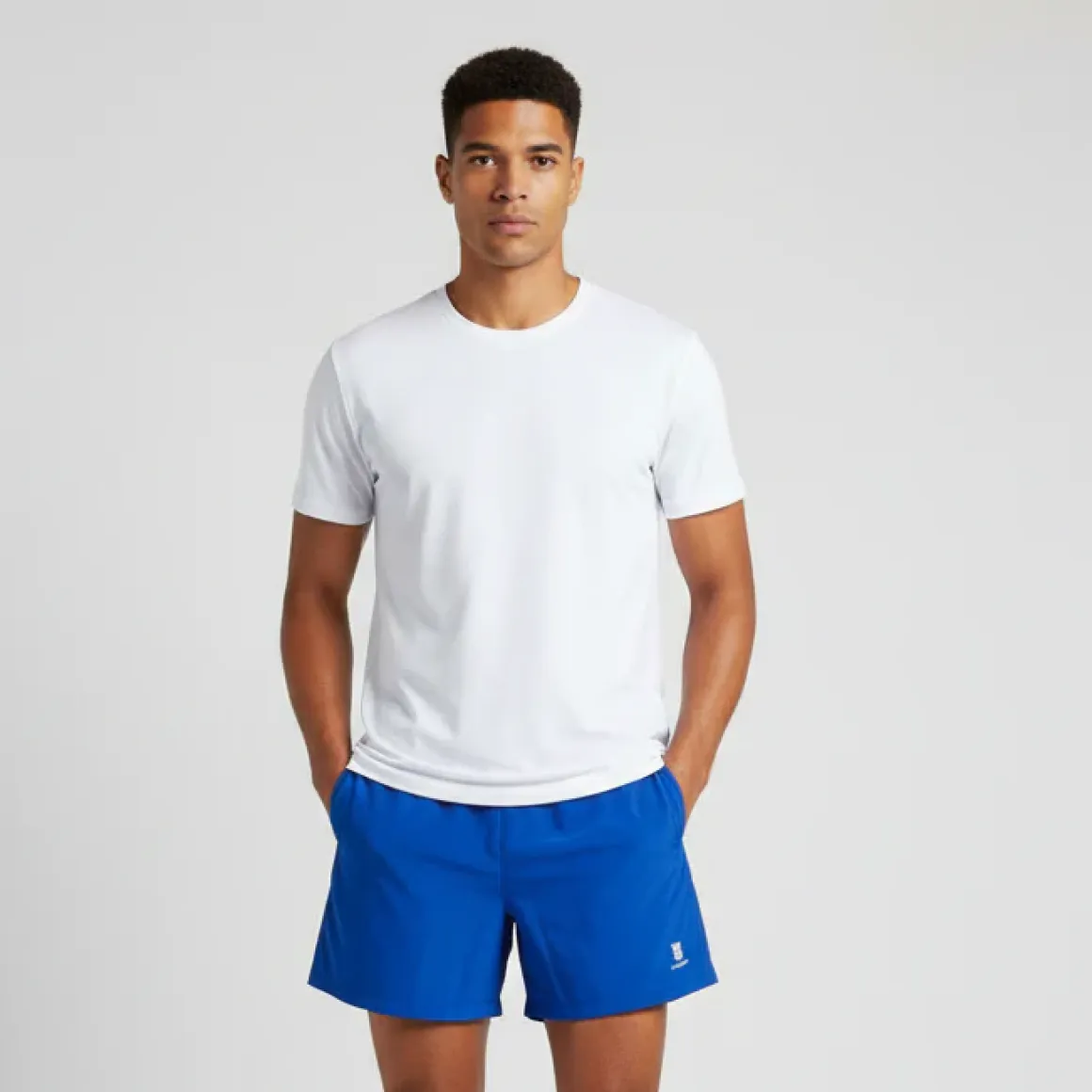 Pantaloncini da running da uomo blu con vita elastica GymRun