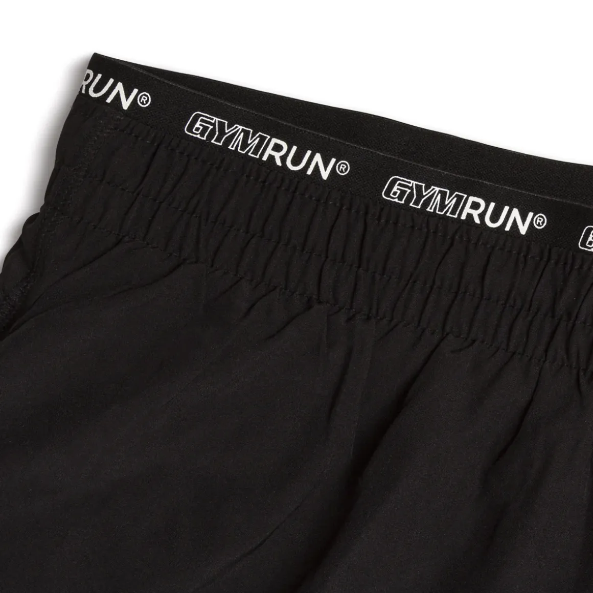 Pantaloncini da running donna neri con fascia elastica logata GymRun