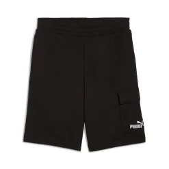 Pantaloncini Shorts Cargo neri da Uomo con logo e tasche Puma ESS 1