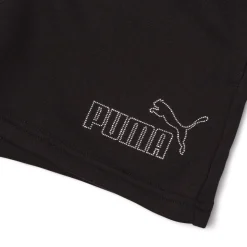 Pantaloncini sportivi Neri da Bambina con logo strass brillanti Puma