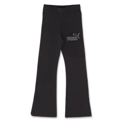 Pantaloni a zampa Neri Bambina con logo in strass Puma