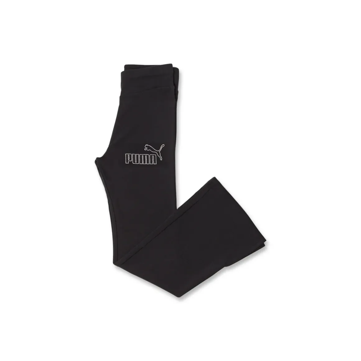 Pantaloni a zampa Neri Bambina con logo in strass Puma