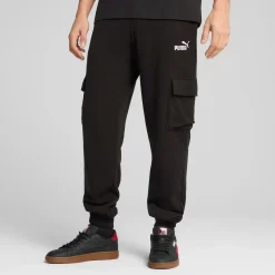 Pantaloni cargo Essentials con logo N. 1 Neri da Uomo Puma