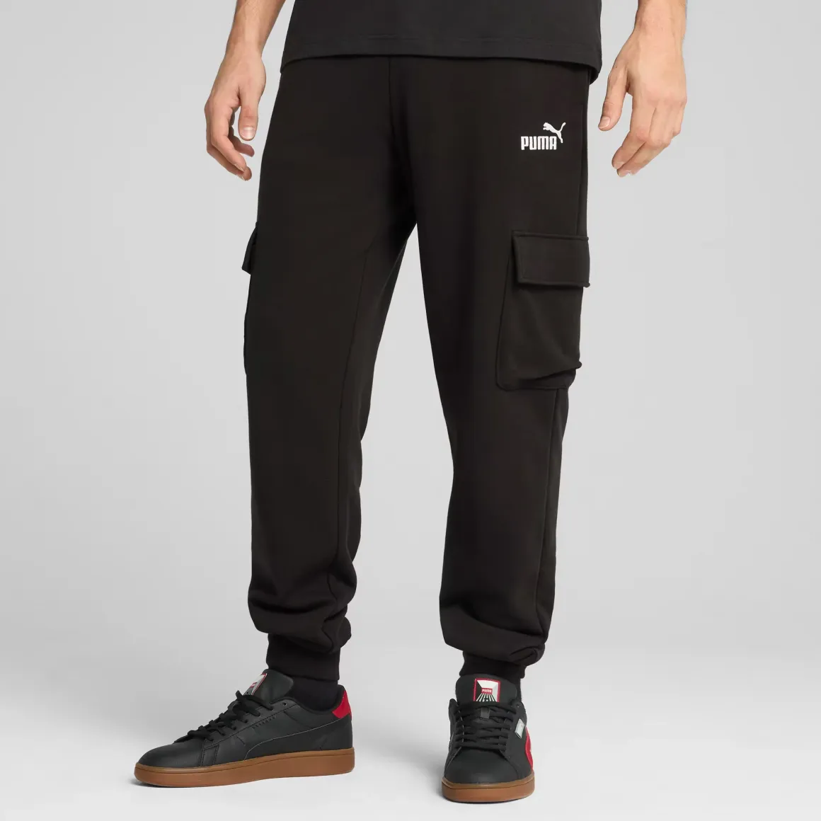 Pantaloni cargo Essentials con logo N. 1 Neri da Uomo Puma
