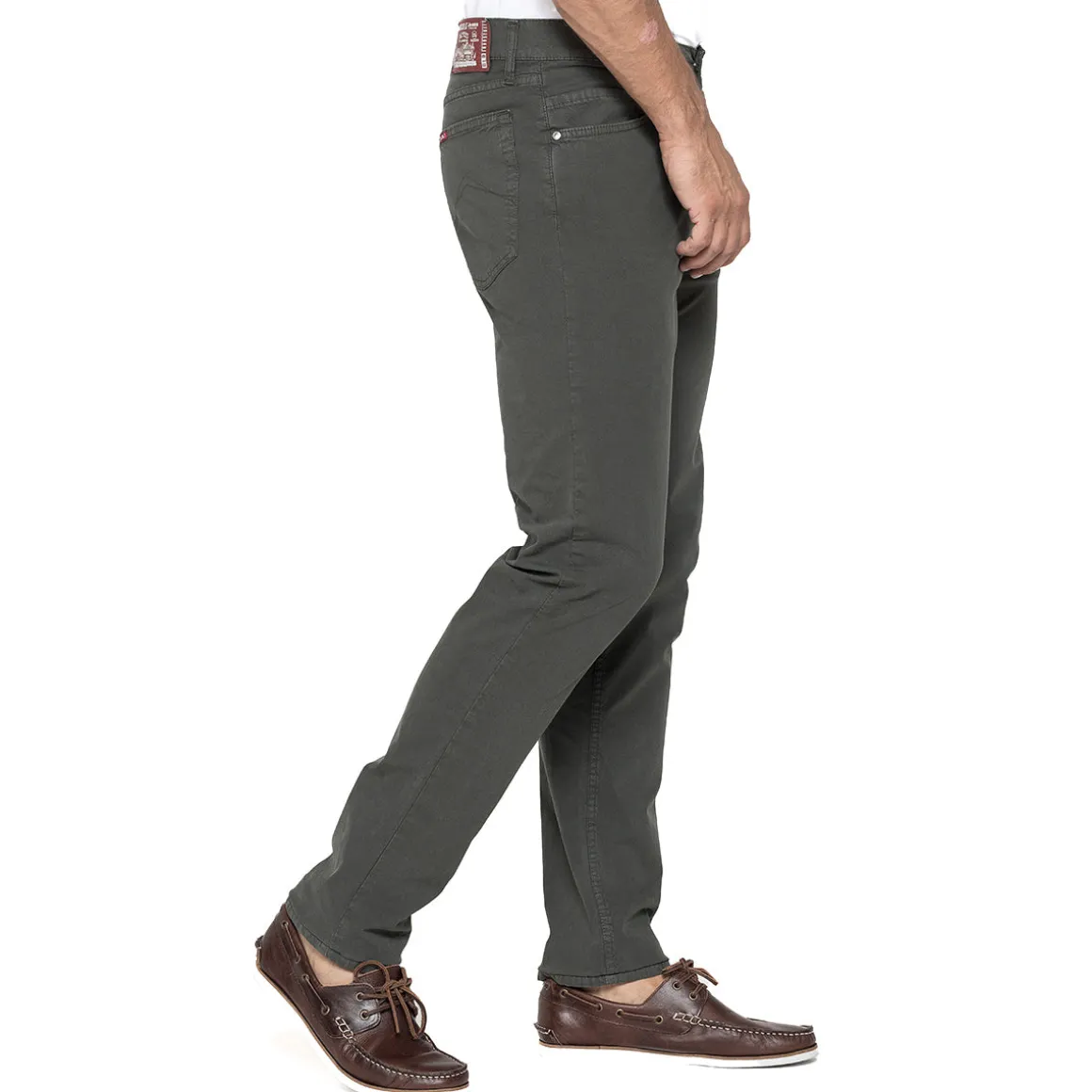 Pantaloni casual chino da Uomo in cotone verde militare Carrera Jeans