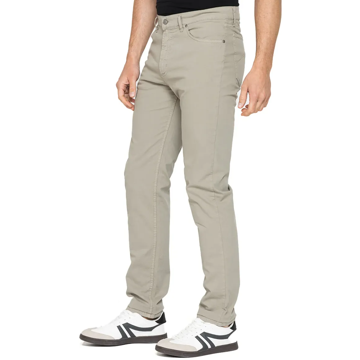 Pantaloni casual da Uomo beige in cotone con passanti Carrera Jeans