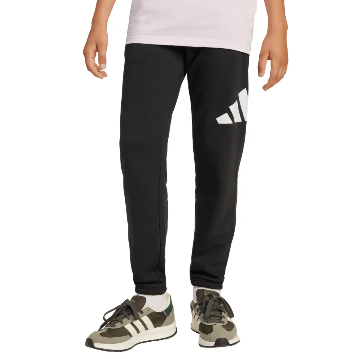 Pantaloni casula neri da Bambino con logo laterale adidas