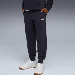 Pantaloni da bambino e ragazzo blu Puma con logo