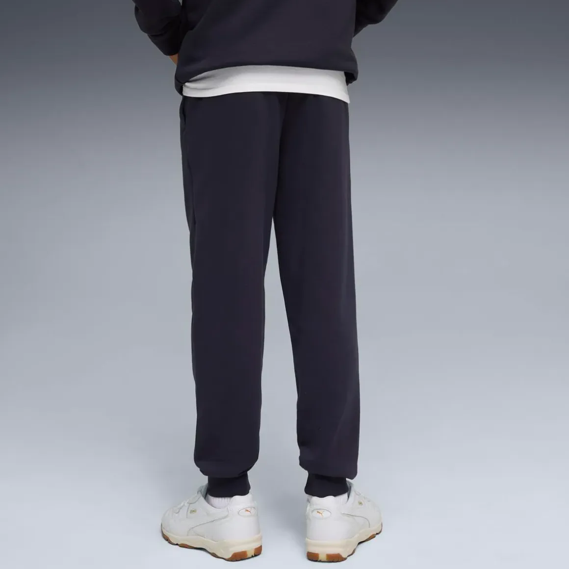 Pantaloni da bambino e ragazzo blu Puma con logo