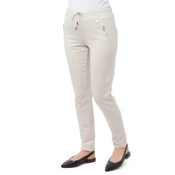 Pantaloni elasticizzati beige da Donna con tasche Swish Jeans