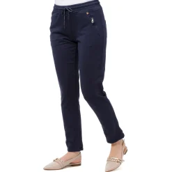 Pantaloni elasticizzati in felpa blu scuro da Donna con tasche Swish Jeans