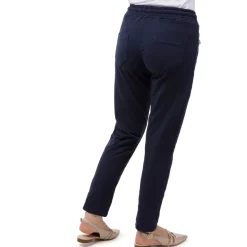Pantaloni elasticizzati in felpa blu scuro da Donna con tasche Swish Jeans