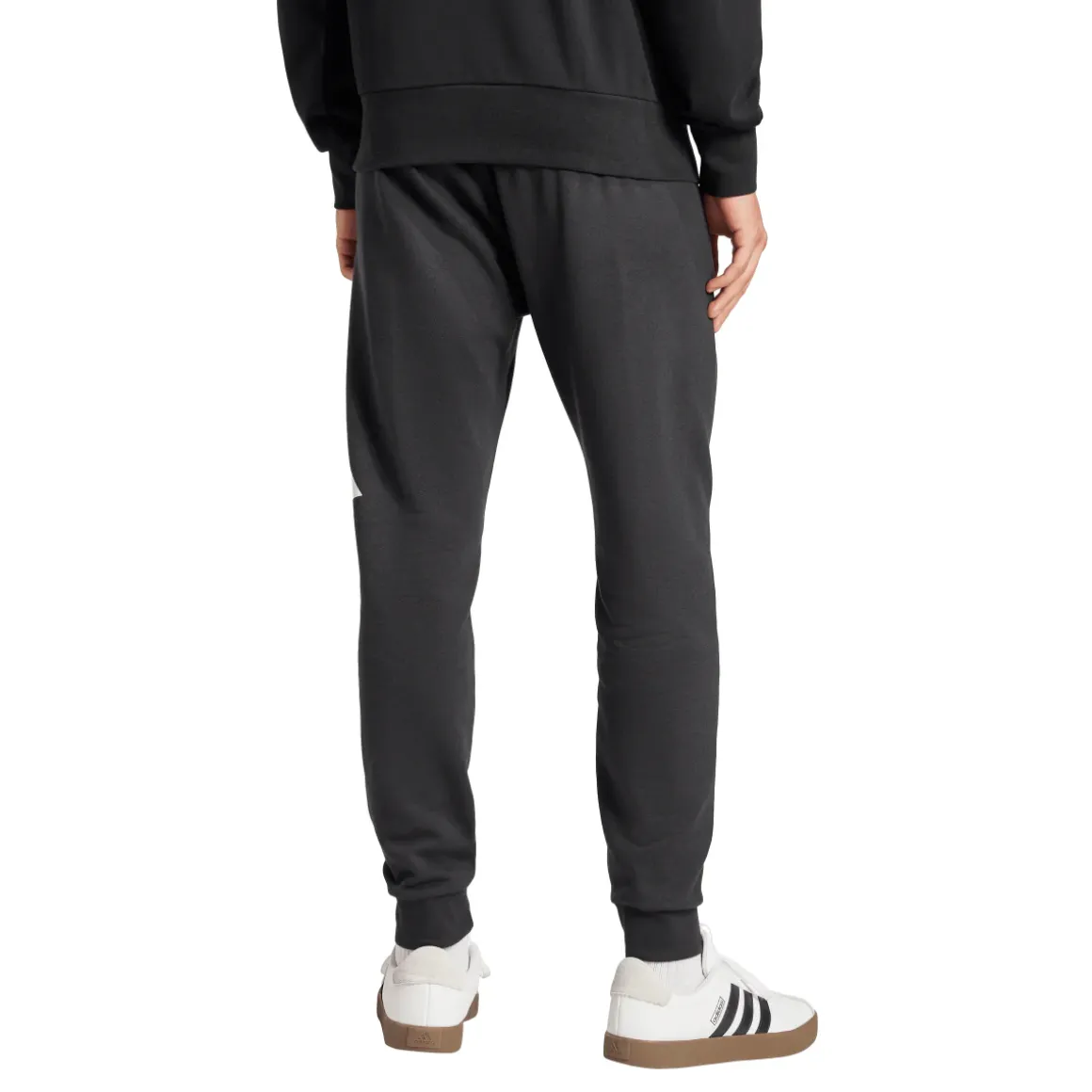Pantaloni in Jersey neri da Uomo con vita elasticizzata e logo adidas