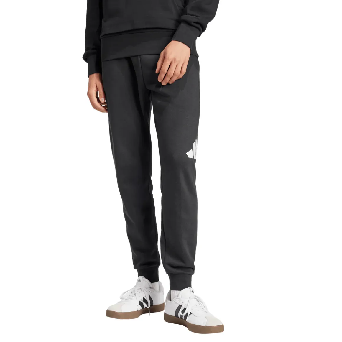 Pantaloni in Jersey neri da Uomo con vita elasticizzata e logo adidas