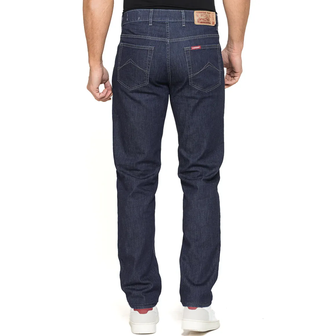 Pantaloni Jeans blu scuro da Uomo in cotone con passanti Carrera Jeans