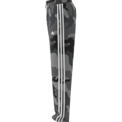 Pantaloni jogging da ragazzo grigi con fantasia militare e logo adidas