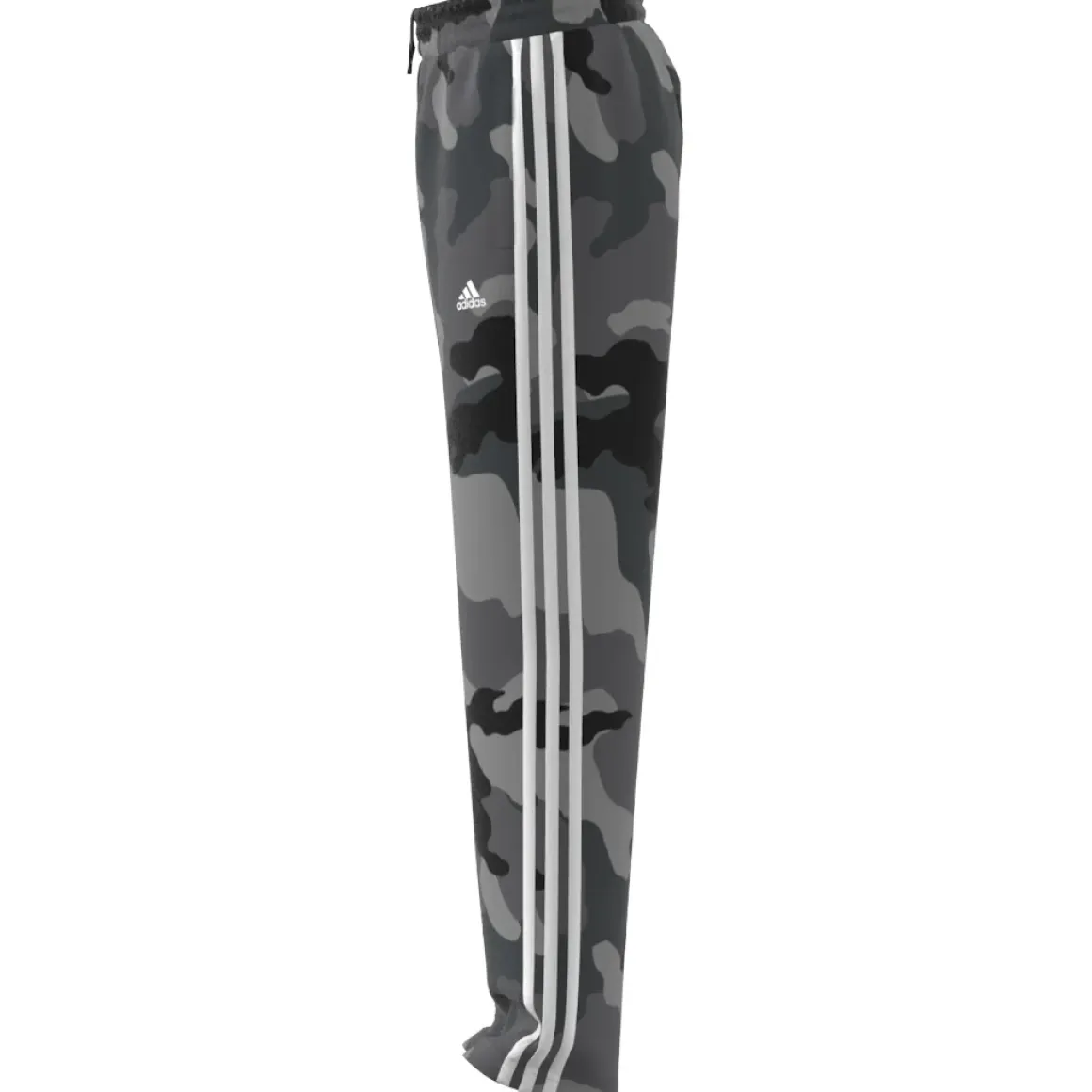 Pantaloni jogging da ragazzo grigi con fantasia militare e logo adidas