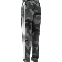 Pantaloni jogging da ragazzo grigi con fantasia militare e logo adidas