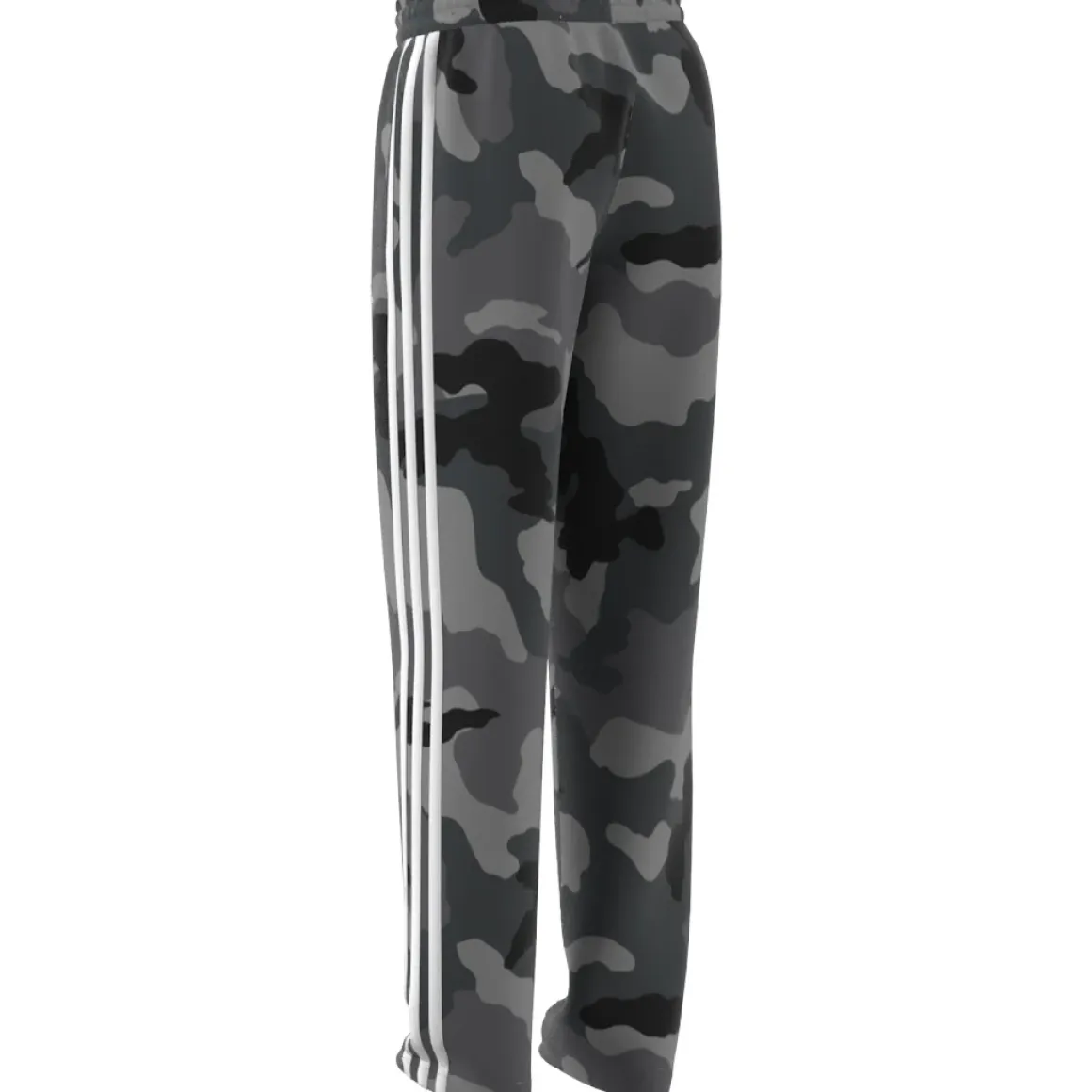 Pantaloni jogging da ragazzo grigi con fantasia militare e logo adidas