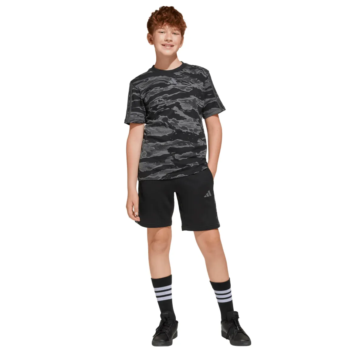 Pantaloni neri da Bambino con bande laterali J CAMO adidas