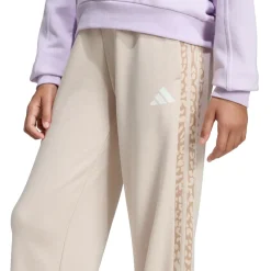 Pantaloni sportivi bambina beige adidas con stampa animalier laterale
