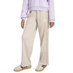 Pantaloni sportivi bambina beige adidas con stampa animalier laterale