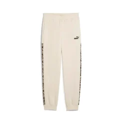 Pantaloni sportivi bianco off-white da Donna e inserti leopardati Puma